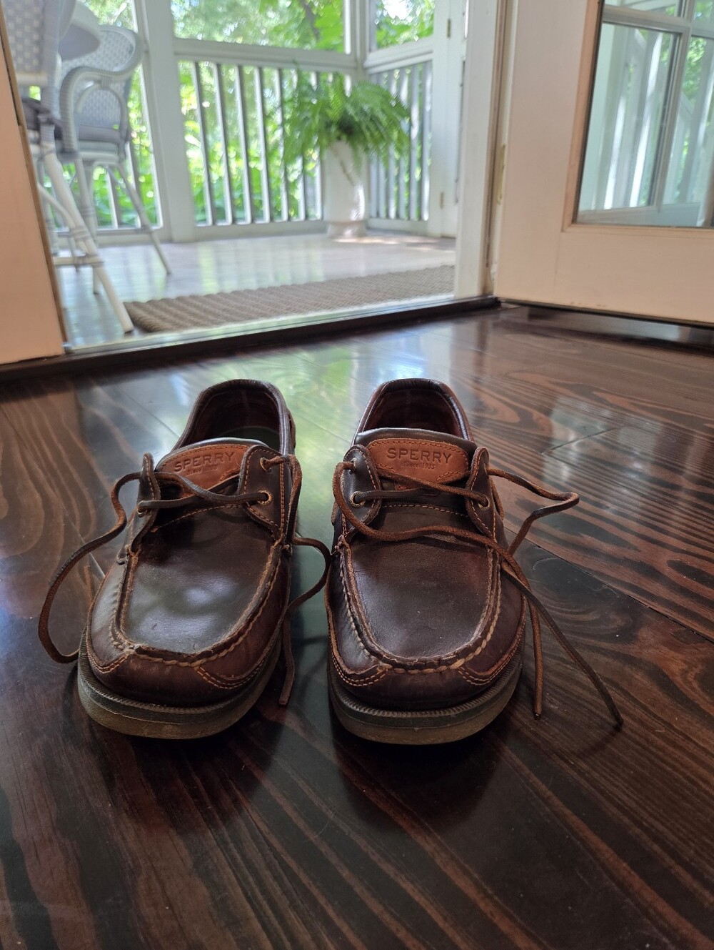 Sperry Men's Brown Leather Boat Shoes